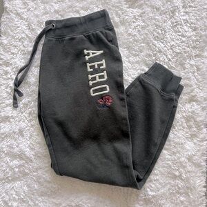 Aeropostale Gray Joggers with AERO Branding